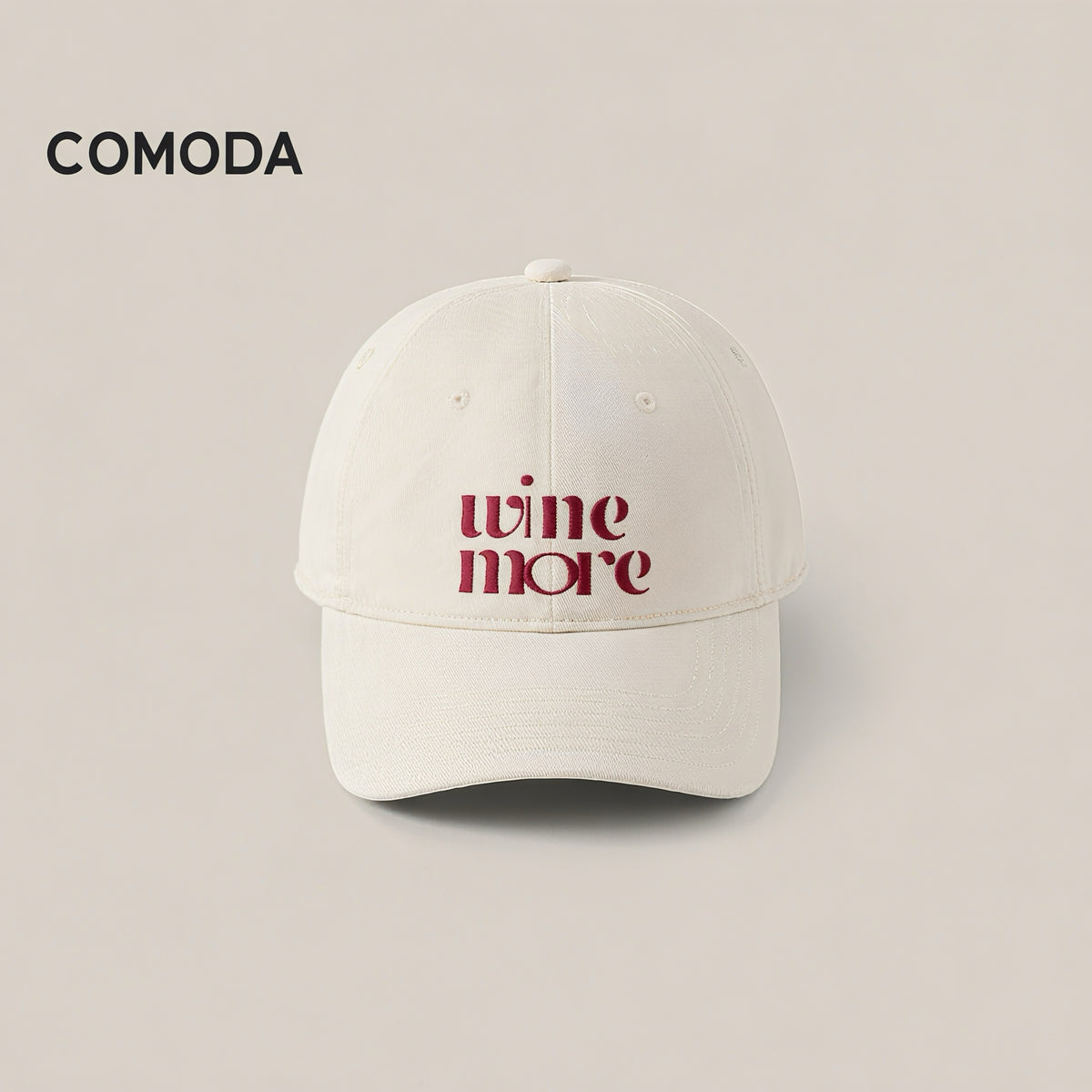 COMODA Wine More Embroidered Baseball Cap – Unisex